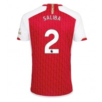 Dres Arsenal William Saliba #2 Domáci 2023-24 Krátky Rukáv